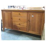 WOOD DRESSER 4 DRAWER & 2 DOOR