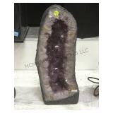 LARGE CUT AMETHYST GEODE CRYSTAL