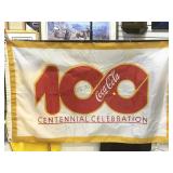 VINTAGE COCA-COLA 100TH ANNIV./CENTENNIAL BANNER