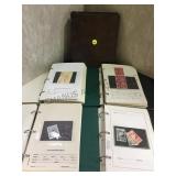 LOT OF 5 STAMP COLLECTORS BOOKS WITH SOME STAMPS