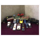 LOT OF DIECAST CARS AND TRUCKS