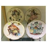 LOT OF 4 GORHAM NORMAN ROCKWELL COLLECTOR PLATES