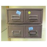 2 GLOBE WEIS CARD FILE DRAWERS