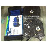 PAIR OF NEW BACKPACK/CUSHIONS AND NEW DUFFEL BAG
