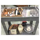 CART TOP AND BOTTOM PENGUIN FIGURES, GLASS & MORE