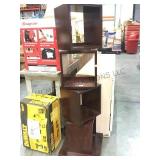 4 TIER REVOLVING WOODEN MODERN BOOK SHELF