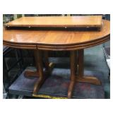 WOODEN DINING TABLE WITH LEAF - NO CHAIRS