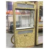 DOUBLE SIDED GLASS DOOR DISPLAY CABINET W/STORAGE
