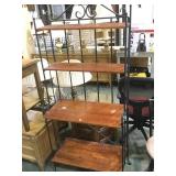 4 SHELF WOODEN AND METAL BAKER