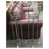 PAIR OF METAL PLANT STANDS