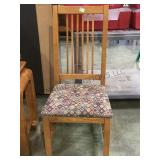 WOODEN CHAIR WITH PADDED SEAT
