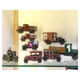 COLLECTION OF CAST IRON CARS & MOTORCYCLE
