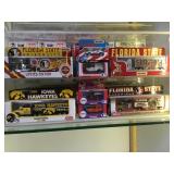 COLL OF DIECAST CARS, TRUCKS W DISPLAY CASE