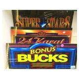 3 PIECES OF SLOT GLASS