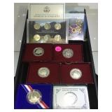 SILVER HALF DOLLARS & 3- U.S.MINT NICKEL SERIES