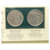 1921 MORGAN & 1922 PEACE DOLLAR , 2 X MONEY