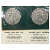 1947 WALKNG LIBERTY & 1948 FRANKLIN HALF DOLLARS