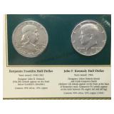 1963 FRANKLIN & 1964 KENNEDY HALF DOLLARS