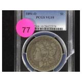 1891-O PCGS VG10  MORGAN SILVER DOLLAR