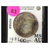 1891-CC MORGAN SILVER DOLLAR