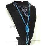 2 BEADED KALIFANO  NECKLACES