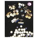 STERLING /LAPIS CUFF LINKS, LOOSE PEARLS & MORE