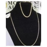 STERLING CHAIN NECKLACE & BRACELET