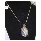 STERLING CHAIN W / DRAGON ON A LAPIS STONE