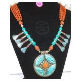 HANDMADE HIMILAYAN GEMSTONE NECKLACE