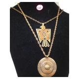 2 SOLID COPPER NATIVE AMERICAN NECKLACES