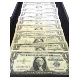 TRAY OF $1 SILVER CERTIFICATES