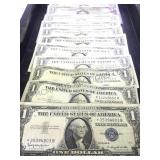 TRAY OF $1 SILVER CERTIFICATES