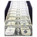 TRAY OF $1 SILVER CERTIFICATES