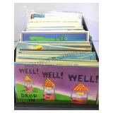 TRAY OF VINTAGE POSTCARDS