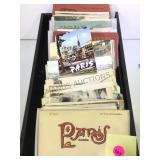 TRAY OF VINTAGE POSTCARDS