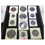 TRAY OF VINTAGE TOBACCO CLIPS