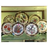 7- HAND MADE FAROS KERAMIK ,24K GOLD DETAIL PLATES