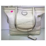 CREAM COLORED COACH HAND BAG # D1120-F15142