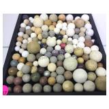 ANTIQUE STONE, CERAMIC,CLAY & METAL MARBLES