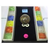 2- "ALL AMERICAN MARBLE SETS" & 1 DESIGNER MARBLE