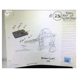 1985 DROIDS LUCAS FILM R2D2 HAND-PAINTED CEL