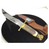 CASE XX KODIAK KNIFE  W/ BRASS & ANTLER HNDLE