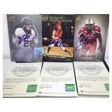 AUTOGRAPHED LARGE TRADING CARDS, UPPER DECK