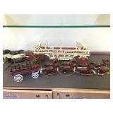 CAST IRON REPRO HORSE DRAWN FIRE TRUCK &