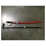 CANE SWORD & DECORATIVE SABER