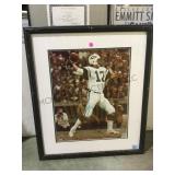 FRAMED LARGE JOE NAMATH AUTOGRAPHED PHOTO
