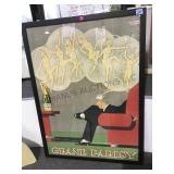 FRAMED BRAND PARISY  FRENCH ADVERT. POSTER