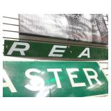 VINTAGE PORCELAIN REA RAILROAD SIGN