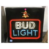 LIGHT-UP BUDLIGHT PLASTIC SIGN