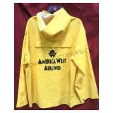 AMERICA WEST AIRLINES  EMPLOYEE RAIN COAT, SIZE XL